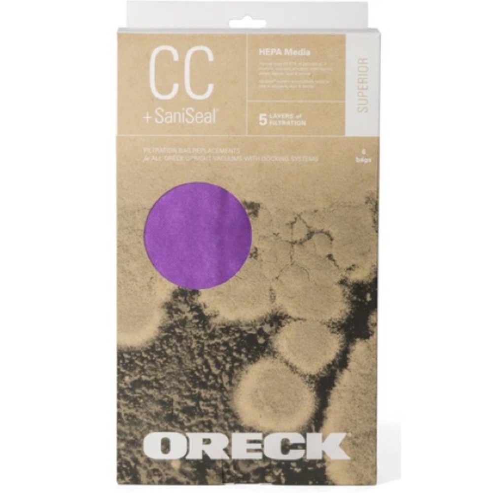 NEW Oreck AK1CC6H Type CC Vacuum Cleaner Superior Filtration Bags (5)